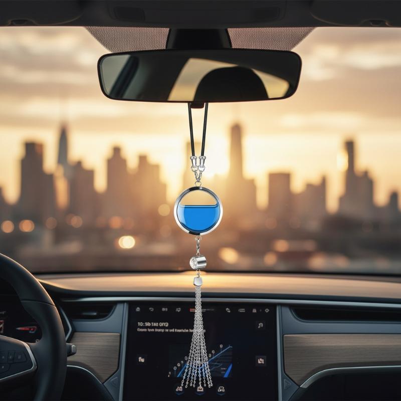 Perfume Fragrance One - Colgante decorativo metálico para coche, botella