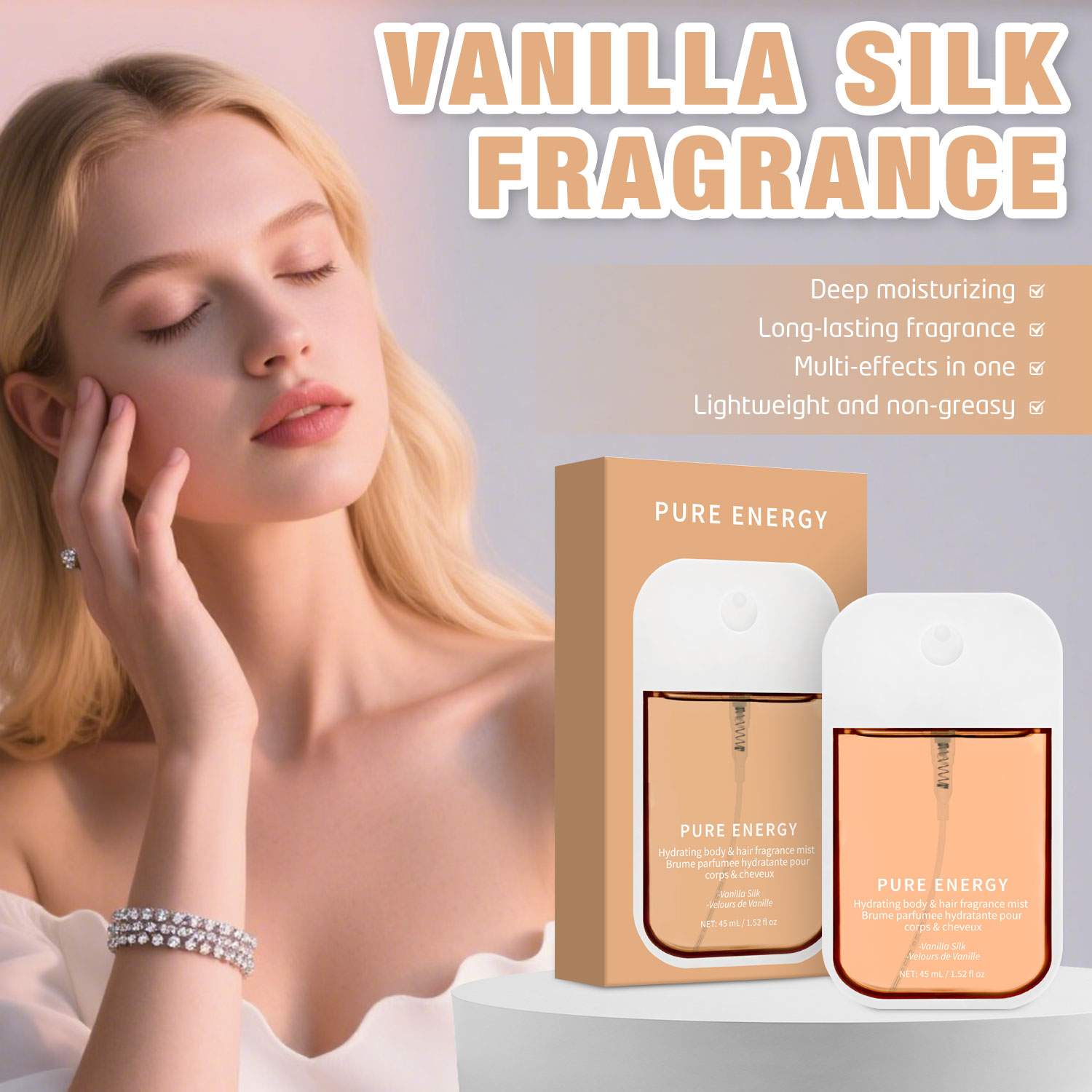 Fragrance Perfume For Hair - Bruma corporal de terciopelo de vainilla