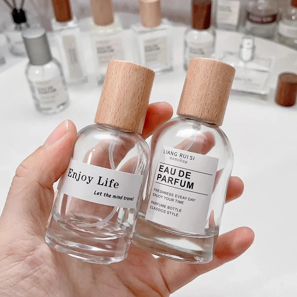 Perfume Fragrance World Qahwa - Botella de Perfume de Vidrio de