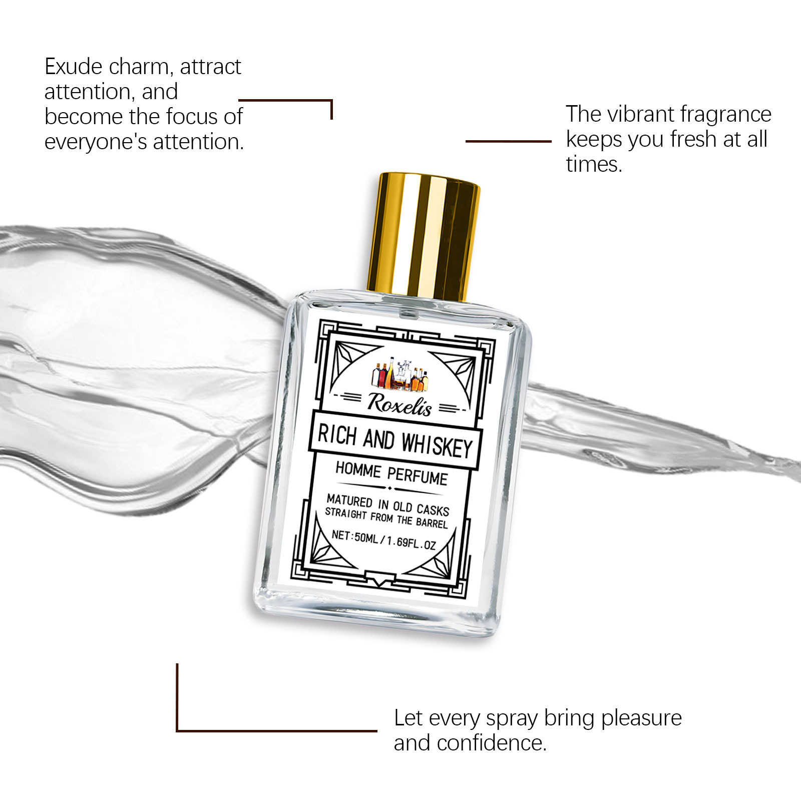 Perfume Roxelis Charm Whisky p - Perfume Fragrance For Men reseña y precio